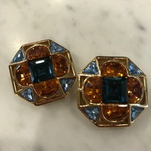 Dior clip 1990’s earrings multi color